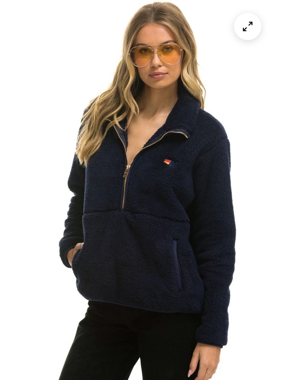 Aviator Nation Teddy Unisex Half Zip Jacket- size XS (new without tags